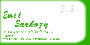 emil sarkozy business card